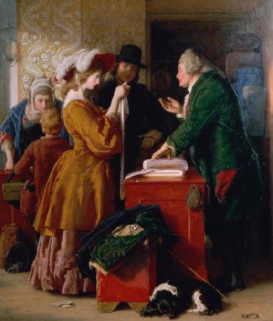 William Mulready Choosing the Wedding Gown oil painting image